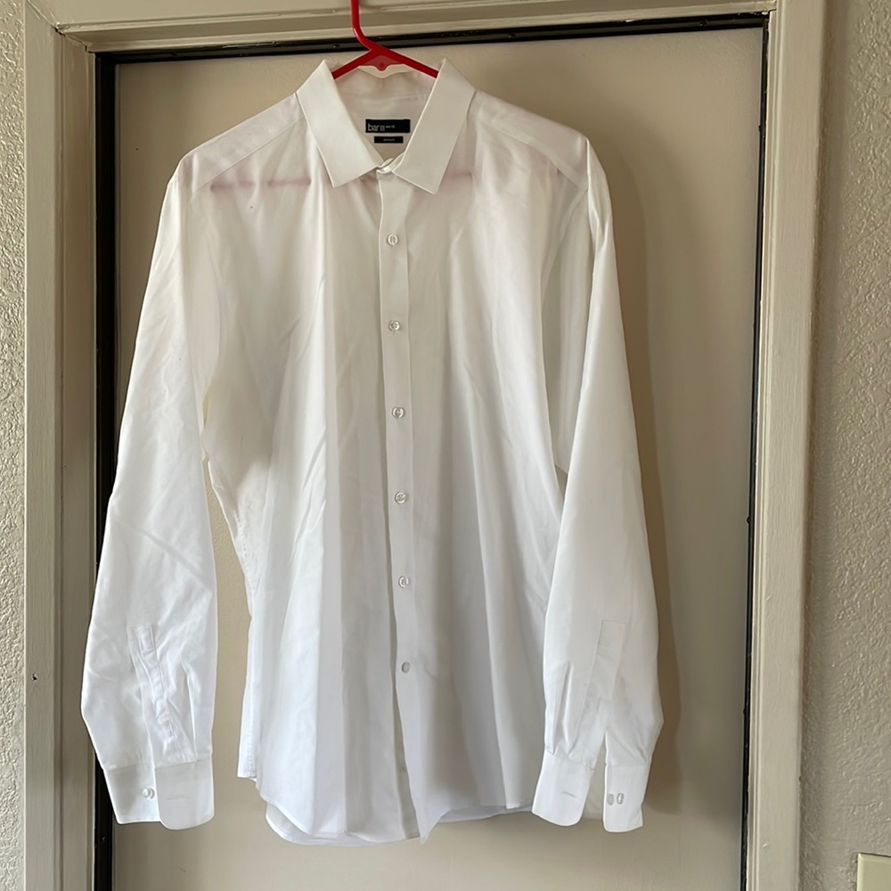 BAR 3 SLIM FIT STRETCH LONG SLEEVE BUTTON UP